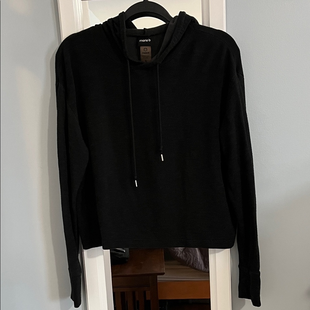 Mono B Classic Black Lightweight Sweater Hoodie S